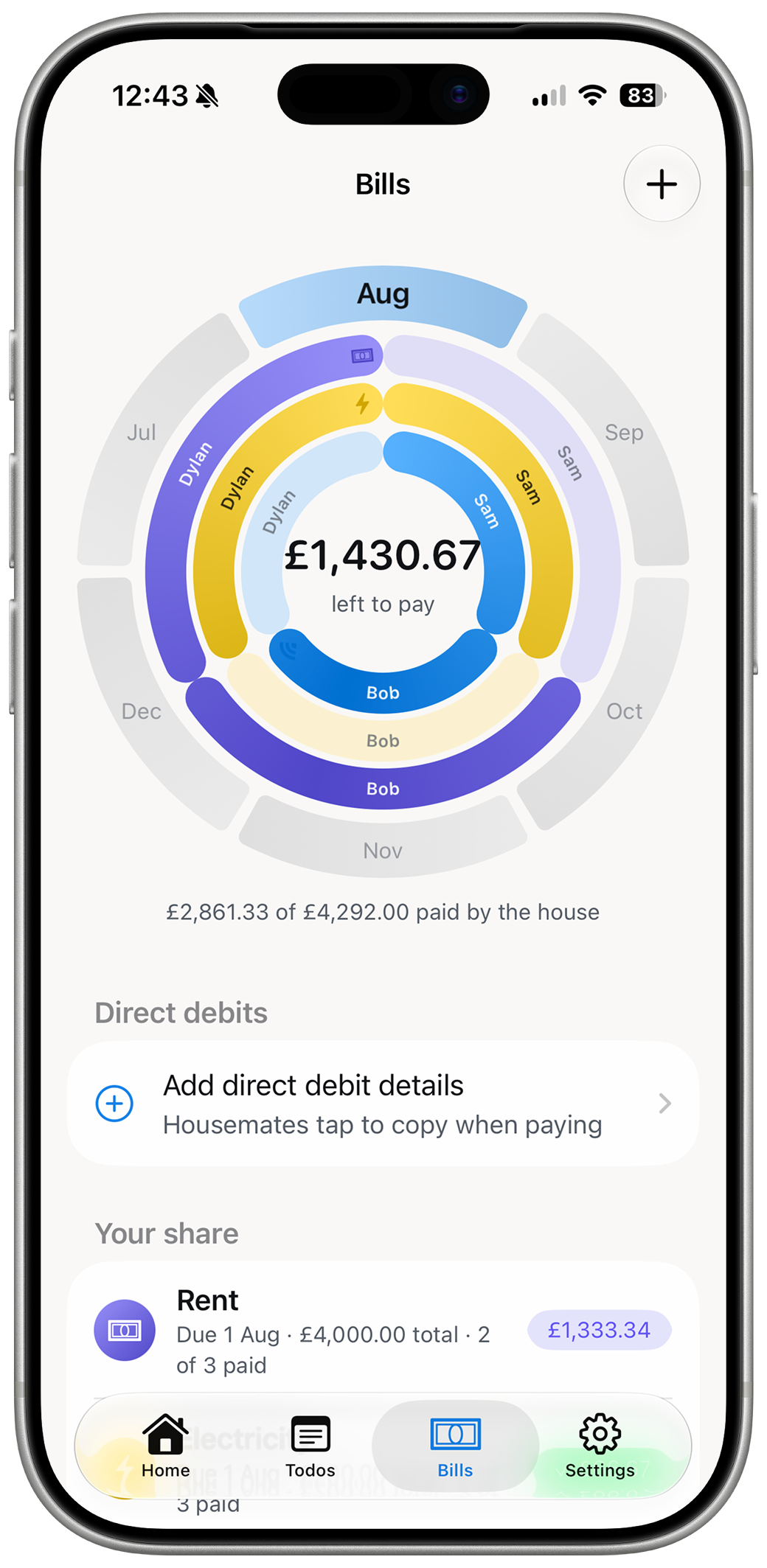 houseOS home screen